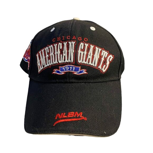 #4640 American Giants Chicago NLBM  hat/cap black snap back Billings autographe - Picture 1 of 8